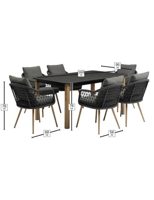 Bramblecrest Malmo 6 Seater Rectangular Dining...