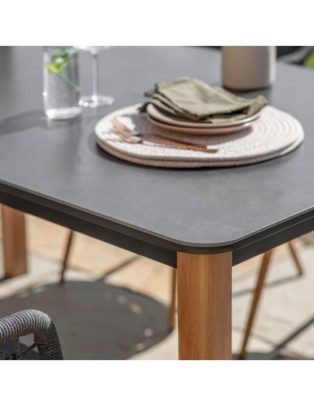 Bramblecrest Malmo 8 Seater Rectangular Dining Set - Charcoal