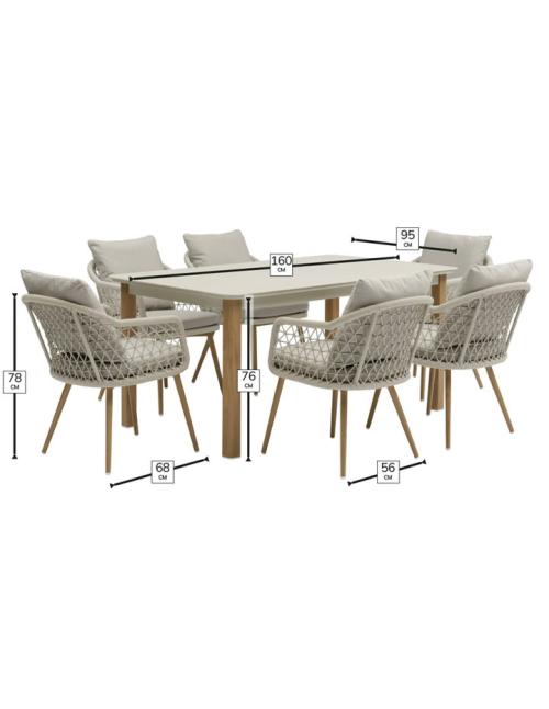 Bramblecrest Malmo 6 Seater Rectangular Dining...