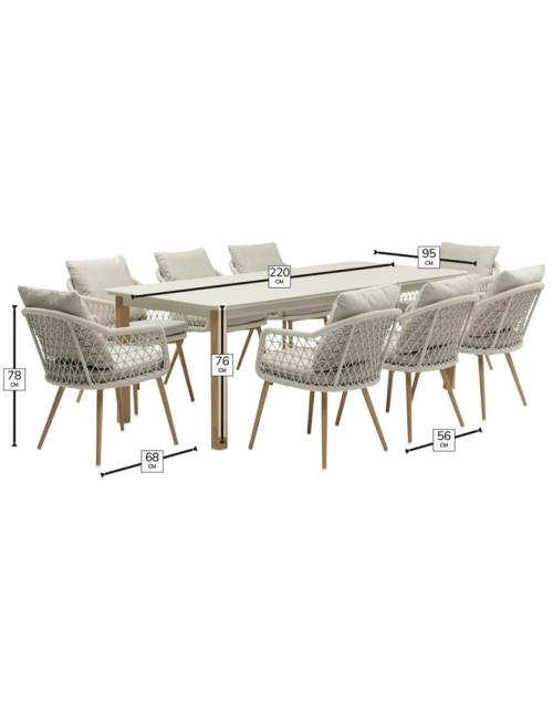 Bramblecrest Malmo 8 Seater Rectangular Dining...