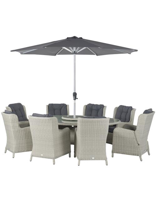 Bramblecrest Chedworth Dove Grey 8 Seater...
