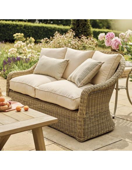 Neptune Purbeck 4 Seater Wicker Garden Sofa & Armchair Set with Coffee Table