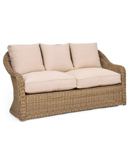 Neptune Purbeck 4 Seater Wicker Garden Sofa & Armchair Set with Coffee Table