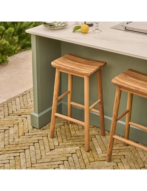 Neptune Walcot Teak Outdoor Garden Bar Stool