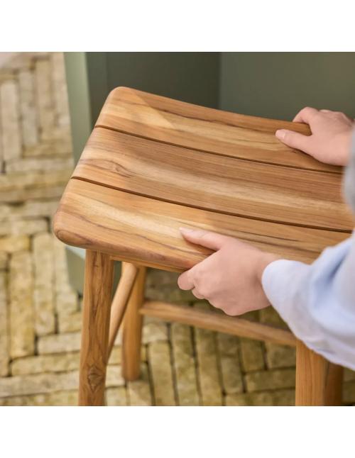 Neptune Walcot Teak Outdoor Garden Bar Stool
