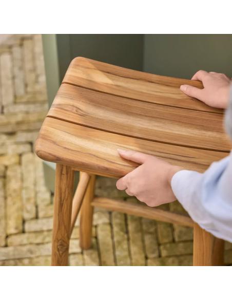 Neptune Walcot Teak Outdoor Garden Bar Stool