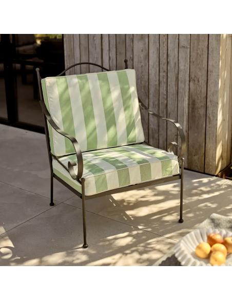 Neptune Cheltenham Sofa Set - Green Striped Cushions