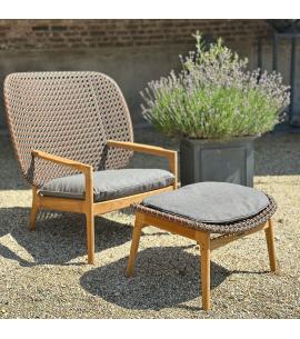 Gloster Kay High Back Lounge Chair with Ottoman –...