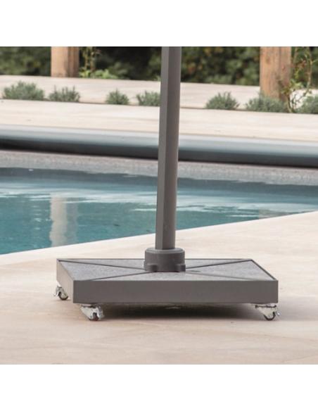 Bramblecrest Steel Frame with Wheels for Cantilever Parasol Granite Base