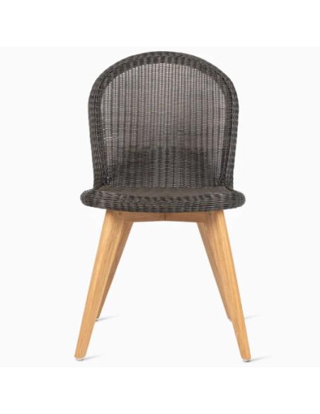 Vincent Sheppard Damien Dining Chair with Teak Base - Mocca