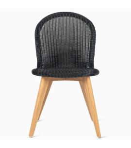 Vincent Sheppard Damien Dining Chair with Teak Base - Black