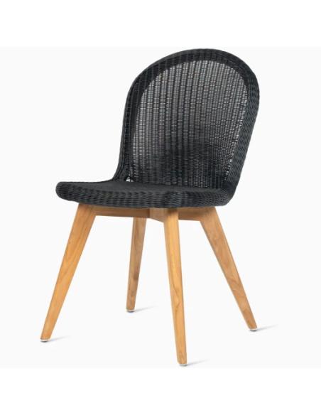 Vincent Sheppard Damien Dining Chair with Teak Base - Black