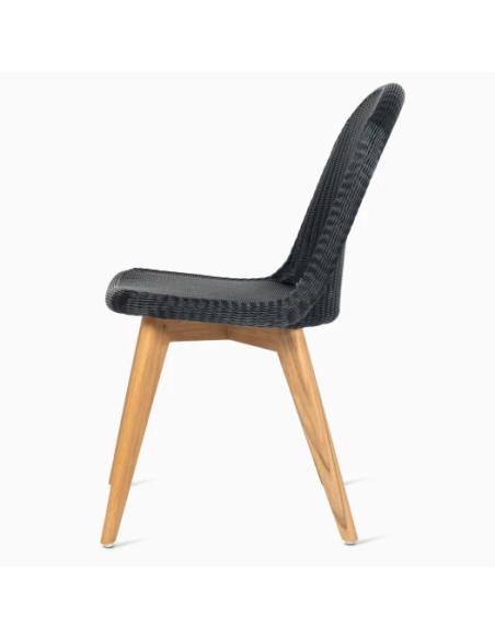 Vincent Sheppard Damien Dining Chair with Teak Base - Black