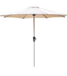 Bramblecrest 2.5m Aluminium Crank Handle Parasol - Stone