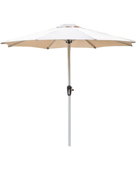 Bramblecrest 2.5m Aluminium Crank Handle Parasol - Stone