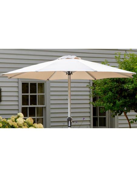 Bramblecrest 2.5m Aluminium Crank Handle Parasol - Stone