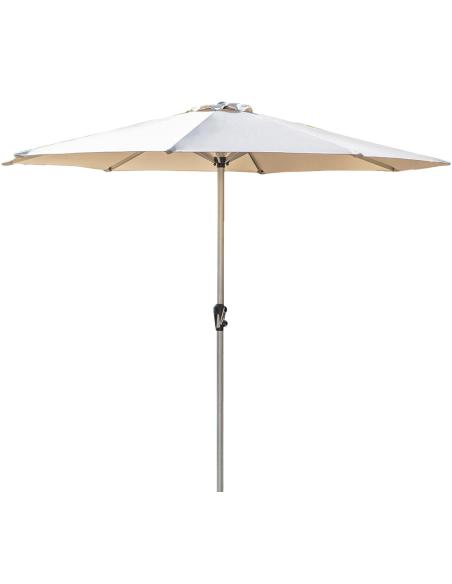 Bramblecrest 3.0m Aluminium Crank Handle Parasol - Stone