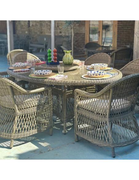 Bramblecrest RHS Rosemoor 8 Seater Elliptical Dining Set - Ex display