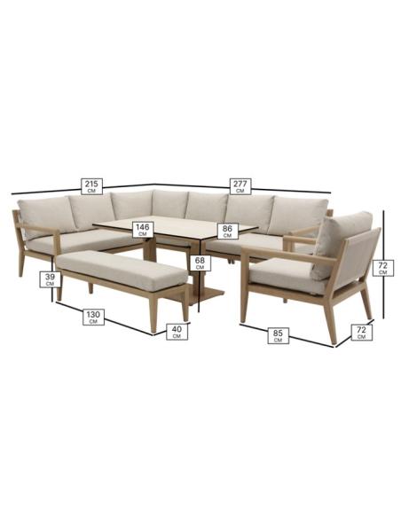 Bramblecrest Maine L-Shape Sofa Set