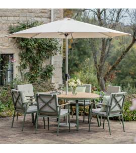Bramblecrest RHS Wisley 6 Seater Elliptical Dining Set