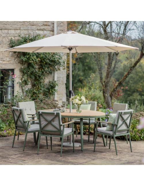 Bramblecrest RHS Wisley 6 Seater Oval Dining Set