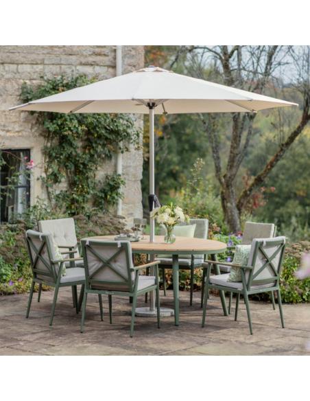 Bramblecrest RHS Wisley 6 Seater Oval Dining Set