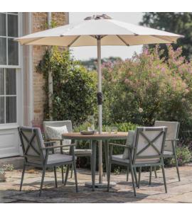 Bramblecrest RHS Wisley 4 Seater Round Dining Set