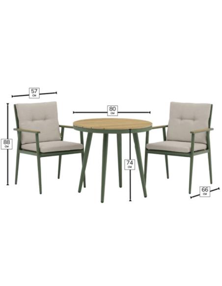 Bramblecrest RHS Wisley Bistro Set - Sage