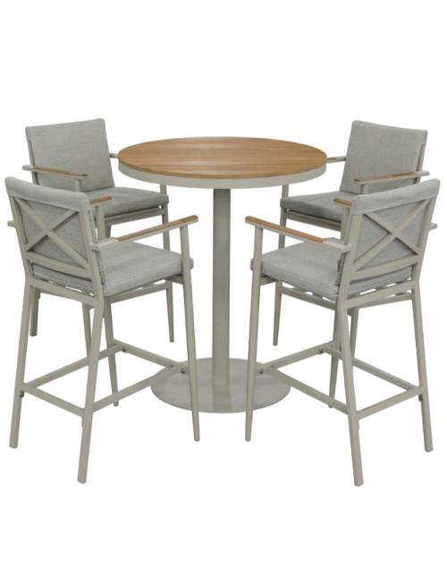 Bramblecrest RHS Wisley Bar Table Set - Mocha
