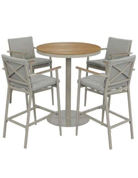 Bramblecrest RHS Wisley Bar Table Set - Mocha