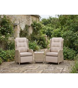 Bramblecrest Chedworth Sandstone Deluxe Recliner Set with...