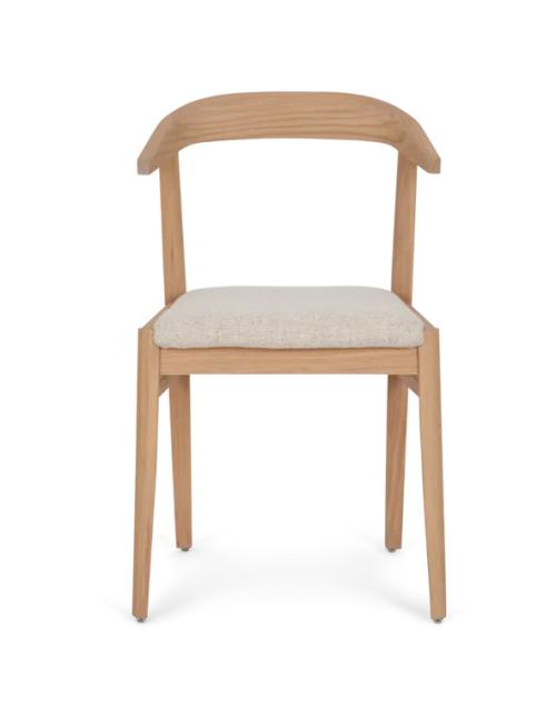 Neptune Borough Oak Dining Chair - Boucle Ecru