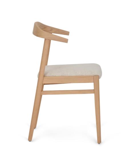 Neptune Borough Oak Dining Chair - Boucle Ecru