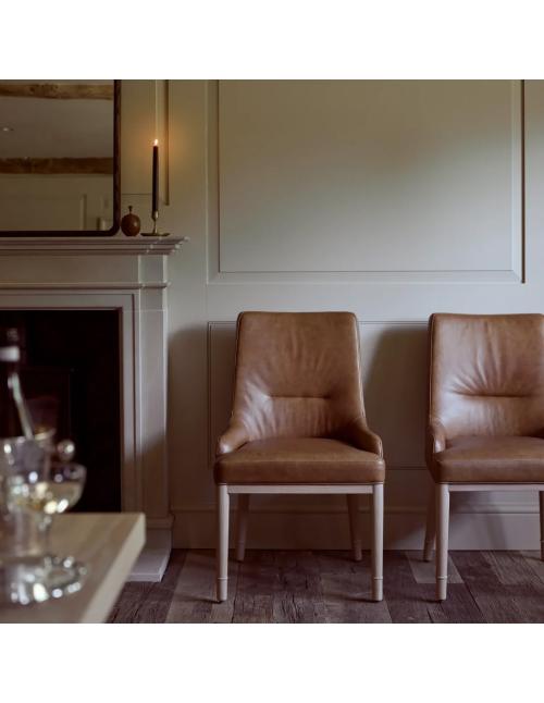 Neptune Ascot Dining Chair - Tan Leather