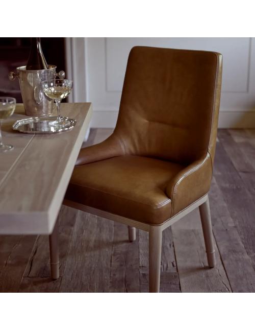 Neptune Ascot Dining Chair - Tan Leather