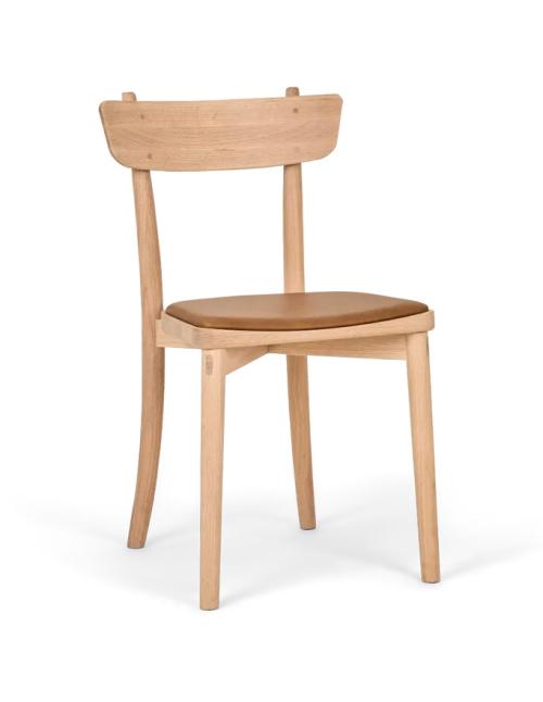 Neptune Stirling Oak Dining Chair - Tan Leather