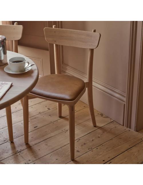 Neptune Stirling Oak Dining Chair - Tan Leather