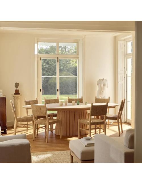 Neptune Stratford 10 Seater Oval Oak Dining Table