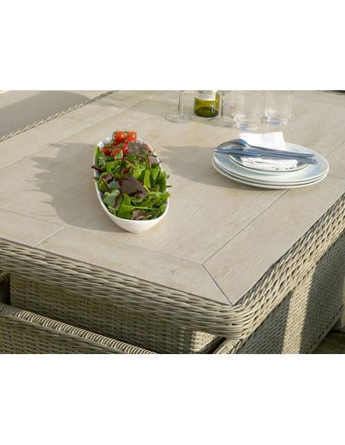 Bramblecrest Chedworth Sandstone Rectangle Adjustable Casual Dining Table