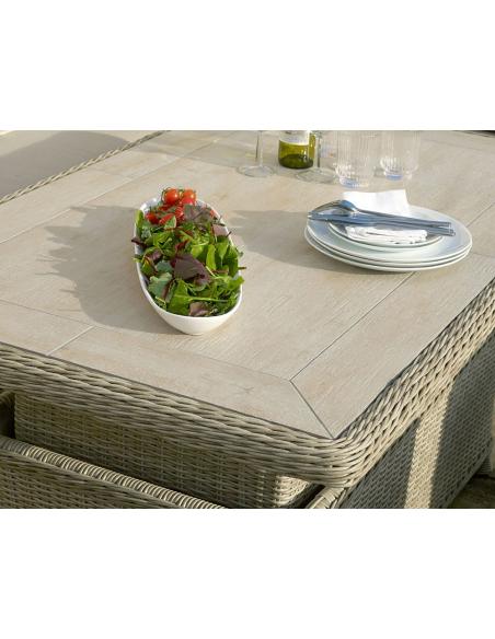 Bramblecrest Chedworth Sandstone Rectangle Adjustable Casual Dining Table
