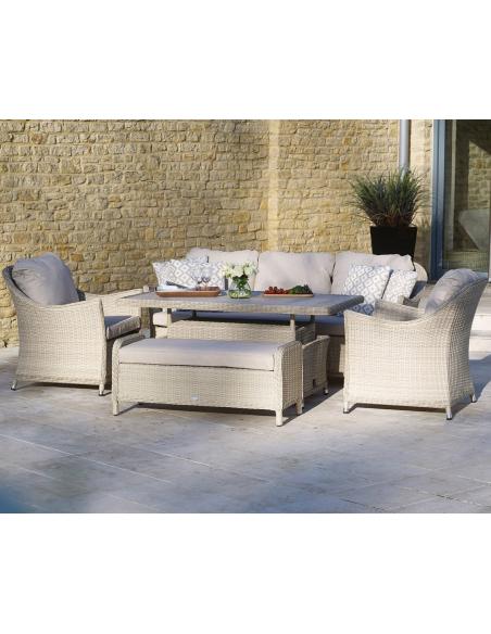 Bramblecrest Monterey Sandstone Rectangle Piston Adjustable Table