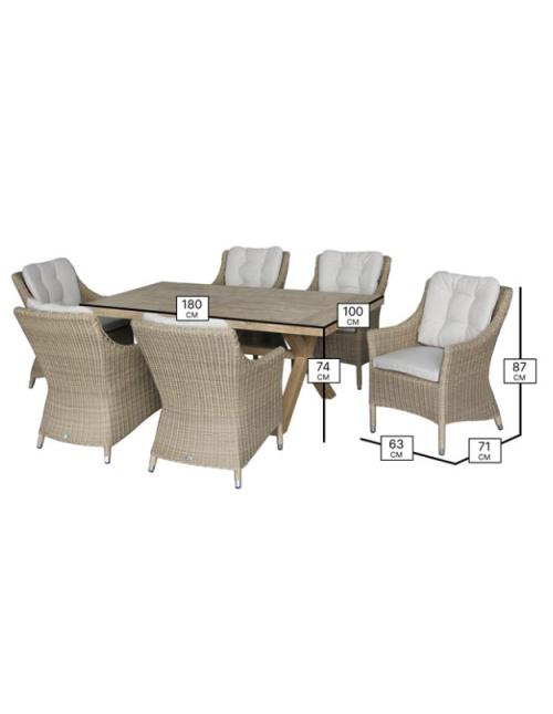 Bramblecrest Fairford 6 Seat Dining Set with...