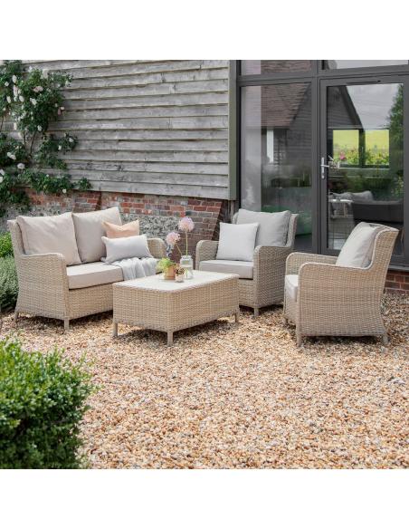 Bramblecrest Chedworth Sandstone 2 Seat Sofa & Coffee Table