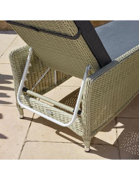 Bramblecrest Monterey Dove Grey Loungers with High Coffee Table