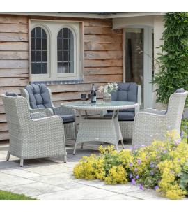 Bramblecrest Chedworth Dove Grey 4 Seater Dining Set