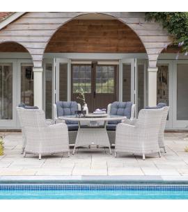 Bramblecrest Chedworth Dove Grey 6 Seater Dining Set