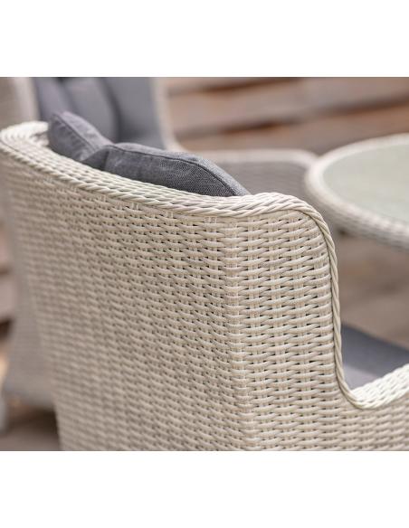 Bramblecrest Chedworth Dove Grey 4 Seater Dining Set with Parasol