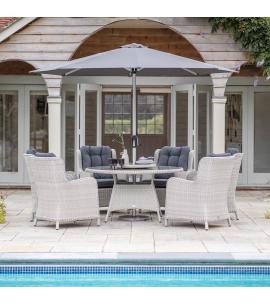 Bramblecrest Chedworth Dove Grey 6 Seater Dining Set with...