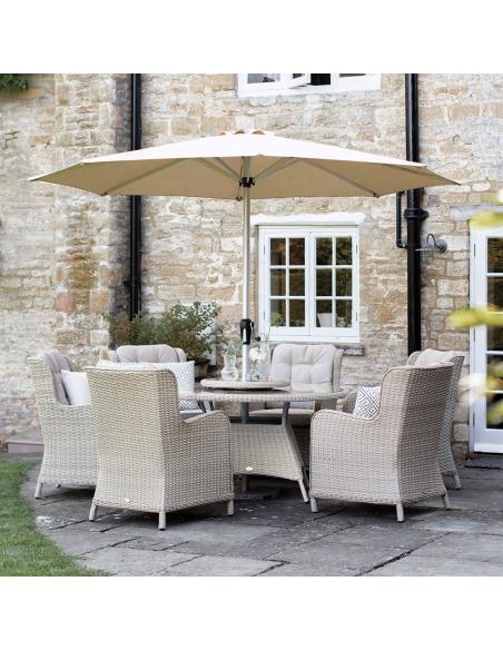 Bramblecrest Chedworth Sandstone 6 Seater Dining Set
