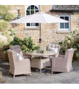 Bramblecrest Chedworth Sandstone 4 Seater Dining Set with...